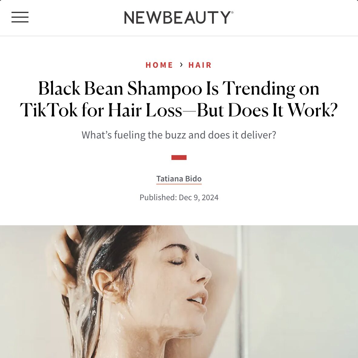 New Beauty - Black Bean Shampoo Is Trending on TikTok for Hair Loss—But Does It Work?